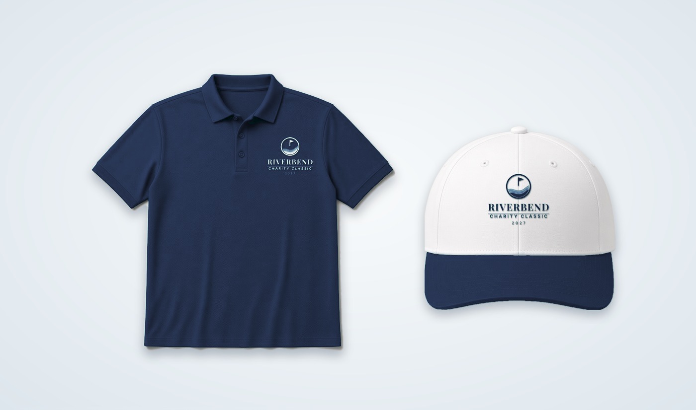 Front Nine kit with the sample Riverbend Charity Classic logo
